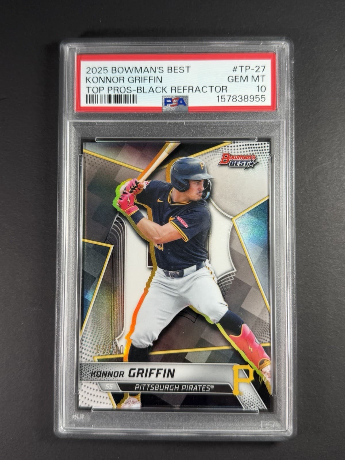 Konnor Griffin 2025 Bowman Best Black /10 PSA 10